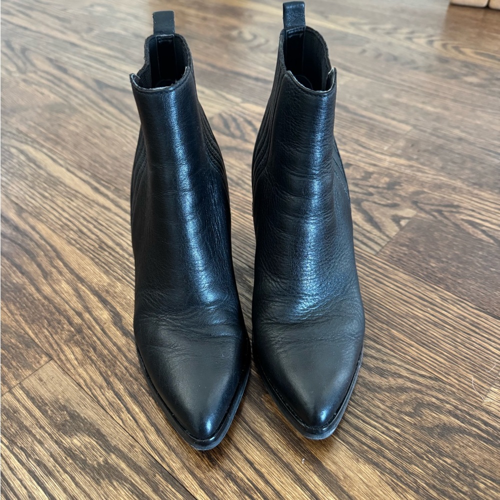 Marc Fisher Black Leather Booties
